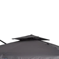 Parasol UV50+ zweefparasol en 4 gewichten inclusief beschermhoes aluminium(m-9)