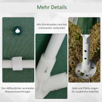 Tuinpaviljoen paviljoen partytent tuintent met muggengaas beige 3 x 3 m(m-6)