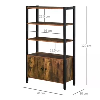 HOMCOM Multifunctional Bookshelf Storage Cabinet Bookcase w/ Display Shelves & Cupboard(m-3)