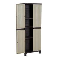 Outsunny Garden Cabinet Shed, Double-Door, 65Lx37Wx172H cm-Beige
