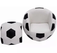 HOMCOM Kids Children Football Chair Armchair Sofa and Stool sport theme childrens playroom Fanatic(m-12)