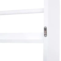 HOMCOM 4-Tier Floating Bookshelf, Space Saving Wall Mounted Bookcase for Home Office, Study, White(m-8)