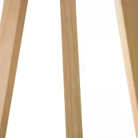 HOMCOM Mid Century Floor Lamp, Free Standing Bedside Light Tripod Holder Storage Shelf Linen Shade(m-10)