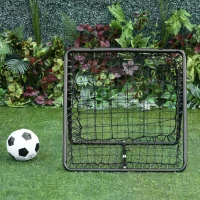 HOMCOM Double-Sided Rebounder Net with Adjustable Angles, Training Aid Target Goal Kickback Net for Football, Baseball, Basketball(m-10)