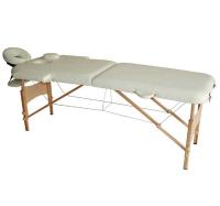 HOMCOM Portable Folding Massage Table, 2 Sections-Cream