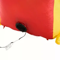 HOMCOM Large Self-inflating Inflatable Xmas Santa Claus Sledge Sleigh w/Reindeer LED Outdoor Blow Up Christmas Decoration(m-9)