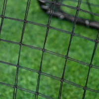 HOMCOM Double-Sided Rebounder Net with Adjustable Angles, Training Aid Target Goal Kickback Net for Football, Baseball, Basketball(m-11)