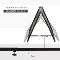 HOMCOM Double-Sided Rebounder Net with Adjustable Angles, Training Aid Target Goal Kickback Net for Football, Baseball, Basketball(m-5)