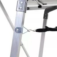 Outsunny Aluminium Portable Outdoor BBQ Picnic Table w/ Mesh Tier Silver(m-8)