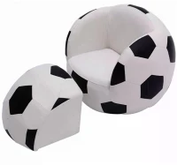 HOMCOM Kids Children Football Chair Armchair Sofa and Stool sport theme childrens playroom Fanatic(m-1)
