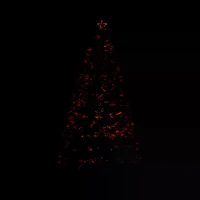 HOMCOM 5ft Pre Lit Christmas Tree, Artificial Holiday Decor Sturdy Metal Base(m-6)