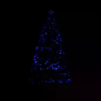 HOMCOM 5ft Pre Lit Christmas Tree, Artificial Holiday Decor Sturdy Metal Base(m-13)