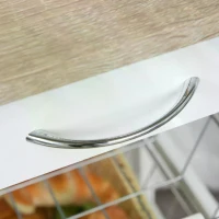 HOMCOM Multi-Use Kitchen Island Trolley w/ 4 Baskets 2 Side Racks Drawer Worktop White(m-7)