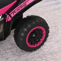 HOMCOM Trapauto kinderloopauto kinderauto met voeten schuiven licht muziek roze(m-11)
