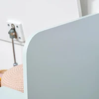 HOMCOM Kinderbank met opbergruimte 2-in-1 kistbank 3-8 jaar speelgoedkist lichtblauw(m-10)