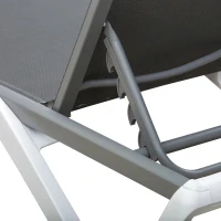 Ligstoel aluminium ligstoel stoffen ligbed relax ligstoel 5-voudig verstelbaar Texteline(m-8)