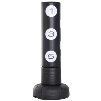HOMCOM staande bokszak bokspop boks-dummy dummy training bokspartner bokszak boksen zwart 70 B x 70 D x 176 H cm(m-5)