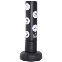 HOMCOM staande bokszak bokspop boks-dummy dummy training bokspartner bokszak boksen zwart 70 B x 70 D x 176 H cm