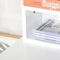 HOMCOM bureaustoel gestoffeerde stoel fauteuil met rugleuning armleuningen Fluweelzacht polyesterschuim beukenhout grijs + naturel 71 x 68 x 101 cm(m-10)