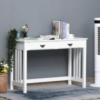 HOMCOM bureaustoel gestoffeerde stoel fauteuil met rugleuning armleuningen Fluweelzacht polyesterschuim beukenhout grijs + naturel 71 x 68 x 101 cm(m-4)