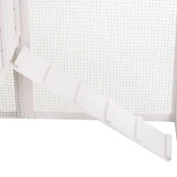 PawHut kippenhok ren pluimveehok met stok legnest massief hout(m-10)