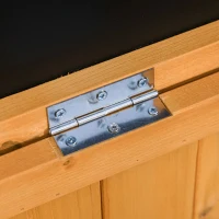 Outsunny Tuinkast gereedschapsschuur waterbestendig vurenhout groot geel(m-10)