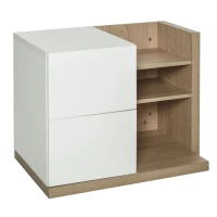 HOMCOM Bureau-organizer boekenplank 2 lades MDF Wit 60 x 40 x 45 cm(m-1)
