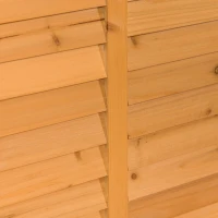 Outsunny Tuinkast gereedschapsschuur waterbestendig vurenhout groot geel(m-9)