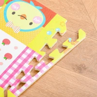 HOMCOM Puzzelmat kindertapijt opvouwbaar EVA kinderdieren patroon 61,5 x 61,5 cm(m-11)