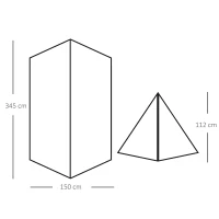 Outsunny Tent voor 2 personen kampeertent met haringen polyester glasvezel donkergroen(m-3)