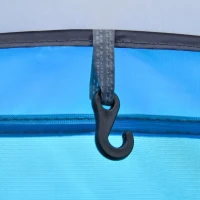 Outsunny Pop-up tent voor 1-2 personen kampeertent 3 seizoenen glasvezel blauw + grijs(m-10)