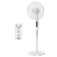 HOMCOM 138 cm staande ventilator 5 uurs timer ventilator 3 snelheden instelbaar staal(m-1)
