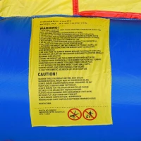 Opblaasbaar springkasteel met glijbaan springkasteel speelkasteel met blazer voor 3 kinderen(m-11)