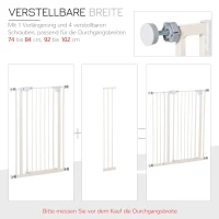 PawHut Deurafscherming zelfsluitend honden afschermhek met dubbele vergrendeling(m-7)