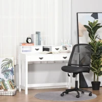 HOMCOM bureaustoel gestoffeerde stoel fauteuil met rugleuning armleuningen Fluweelzacht polyesterschuim beukenhout grijs + naturel 71 x 68 x 101 cm(m-2)