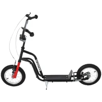 HOMCOM Kinderscooter stuur verstelbare step met luchtbanden 12 inch vanaf 5 jaar(m-5)