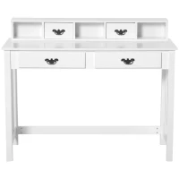 HOMCOM bureaustoel gestoffeerde stoel fauteuil met rugleuning armleuningen Fluweelzacht polyesterschuim beukenhout grijs + naturel 71 x 68 x 101 cm(m-5)