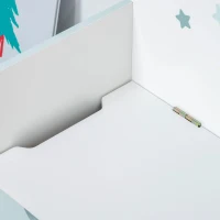 HOMCOM Kinderbank met opbergruimte 2-in-1 kistbank 3-8 jaar speelgoedkist lichtblauw(m-8)