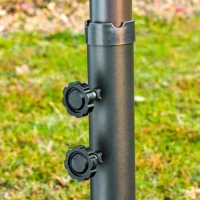 Outsunny Parasol met zonneschermvoet tuinparasol dubbel 460 x 270 cm donkergroen(m-9)