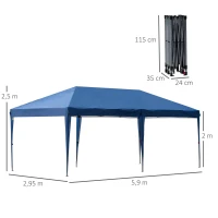 Outsunny partytent pop-up paviljoen(m-3)