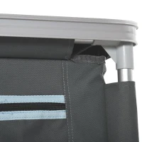 Outsunny Campingkast inklapbaar keukenbox draagbaar met 3 planken 1 kast grijs(m-11)