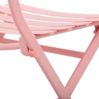 Tuinset metalen meubelset 3-delig. Bistrotafel met 2 stoelen roze(m-10)