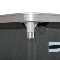 Outsunny Campingkast inklapbaar keukenbox draagbaar met 3 planken 1 kast grijs(m-9)