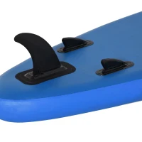 Opblaasbare surfplank met peddel antislip PVC EVA blauw + wit(m-8)