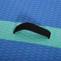 Opblaasbare surfplank met peddel antislip PVC EVA blauw + wit(m-7)