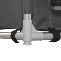 Outsunny Campingkast inklapbaar keukenbox draagbaar met 3 planken 1 kast grijs(m-10)