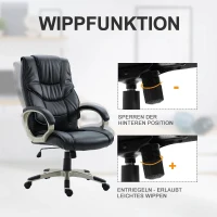 HOMCOM Bureaustoel directiestoel kantoorstoel draaistoel stoel fauteuil kantoor(m-4)