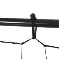 HOMCOM Voetbaldoelen voetbalnet voor voetbal basketbal honkbal staal (Q195) geel + zwart(m-9)