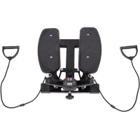 HOMCOM mini stepper sidestepper fitness hometrainer inclusief trainingsbanden(m-4)