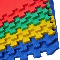 HOMCOM Puzzelmat speelkleed vloermat kinderspeeltapijt gymnastiekmat veelkleurig 8-delig(m-9)